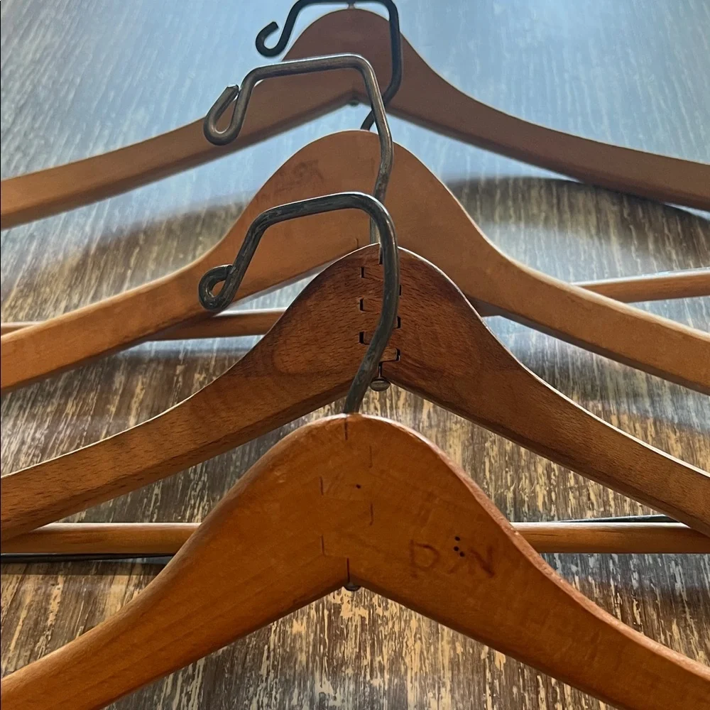 Set of 4 Vintage Wooden Suit Hangers. Excellent condition